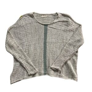 Stylish Knit‎ Sweater in Cream and Gray
